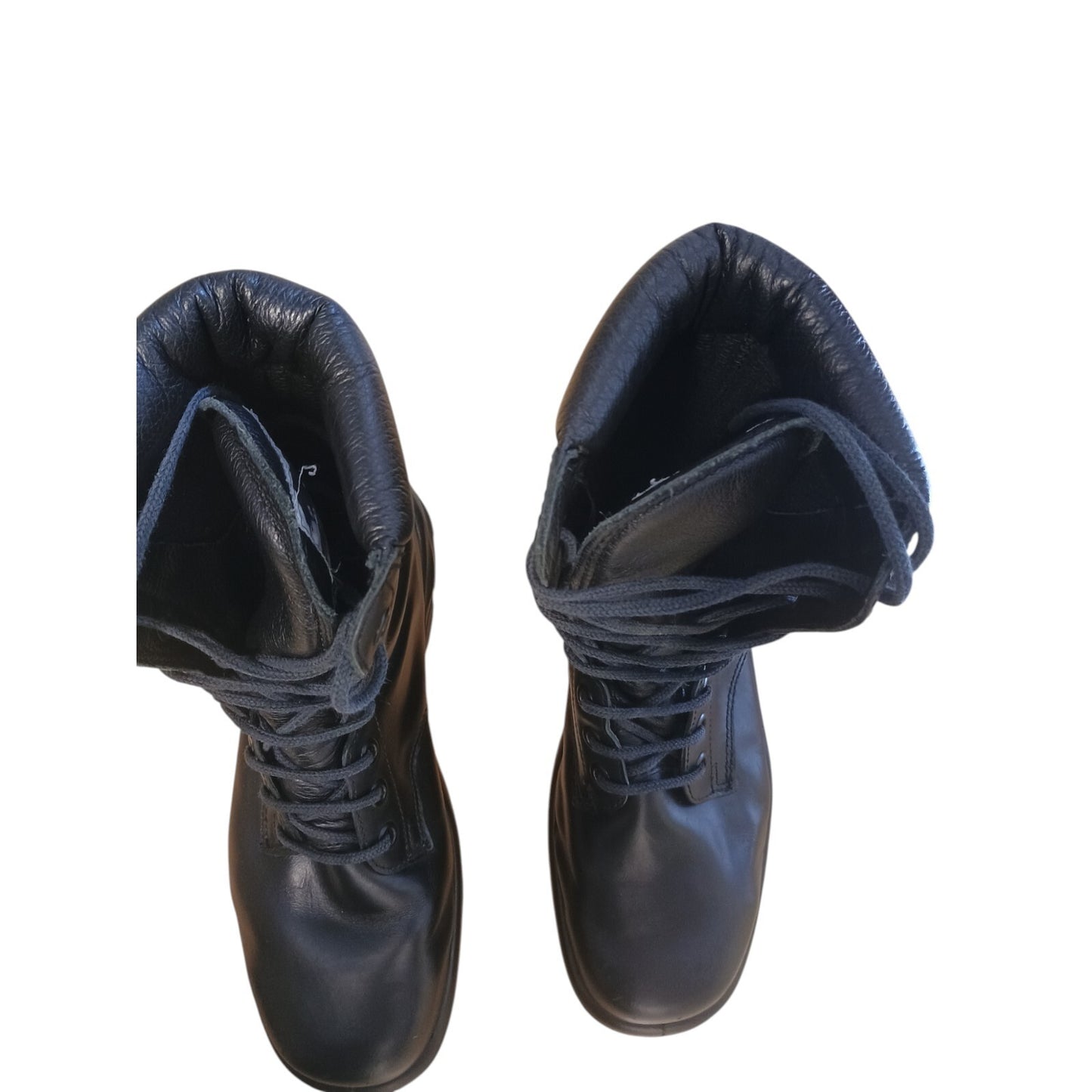 Bata Leather Combat Boots Higher Steel Toe Cap Size 7 Security Work Wear Black