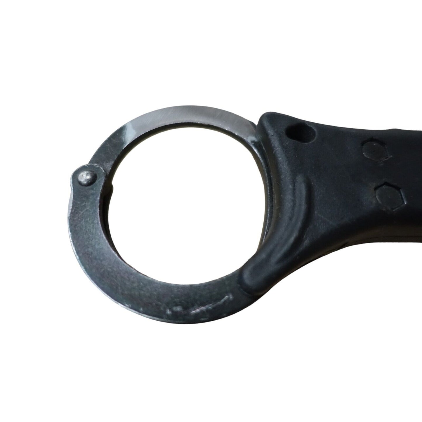 Quik-Kuf Handcuffs Speedcuffs Cuffs Ex Police Rigid Black With 1 Key Like Hiatts