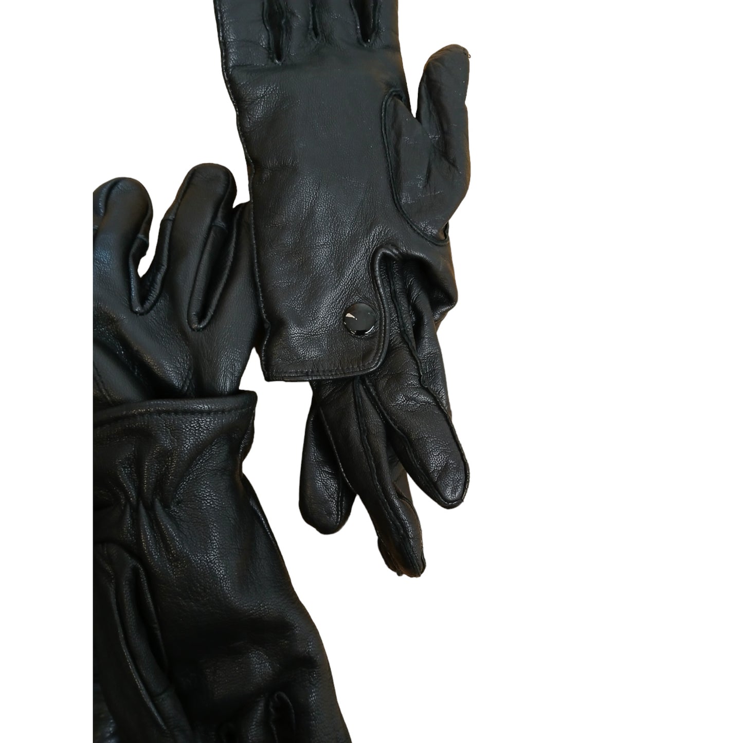 Leather Gloves Black x10 Pairs Ex Police Black Random Styles and Sizes Bundle