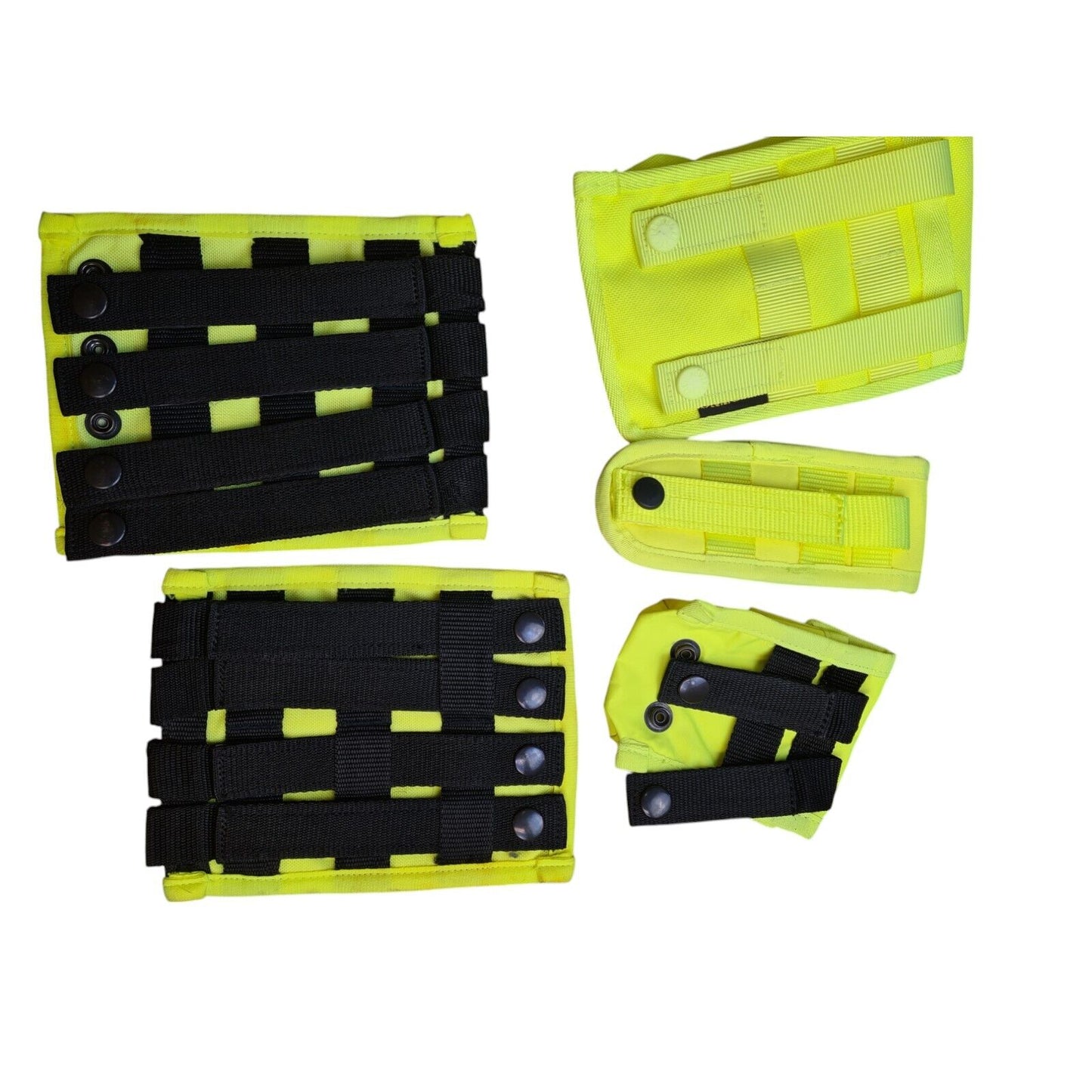 Molle Pouches Bundle x7 Hi Vis Hi Viz Yellow Police Security Airsoft Equipment