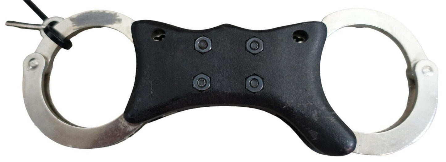 Quik-Kuf Handcuffs Speedcuffs Cuffs Genuine Ex Police Rigid With Key Like Hiatts
