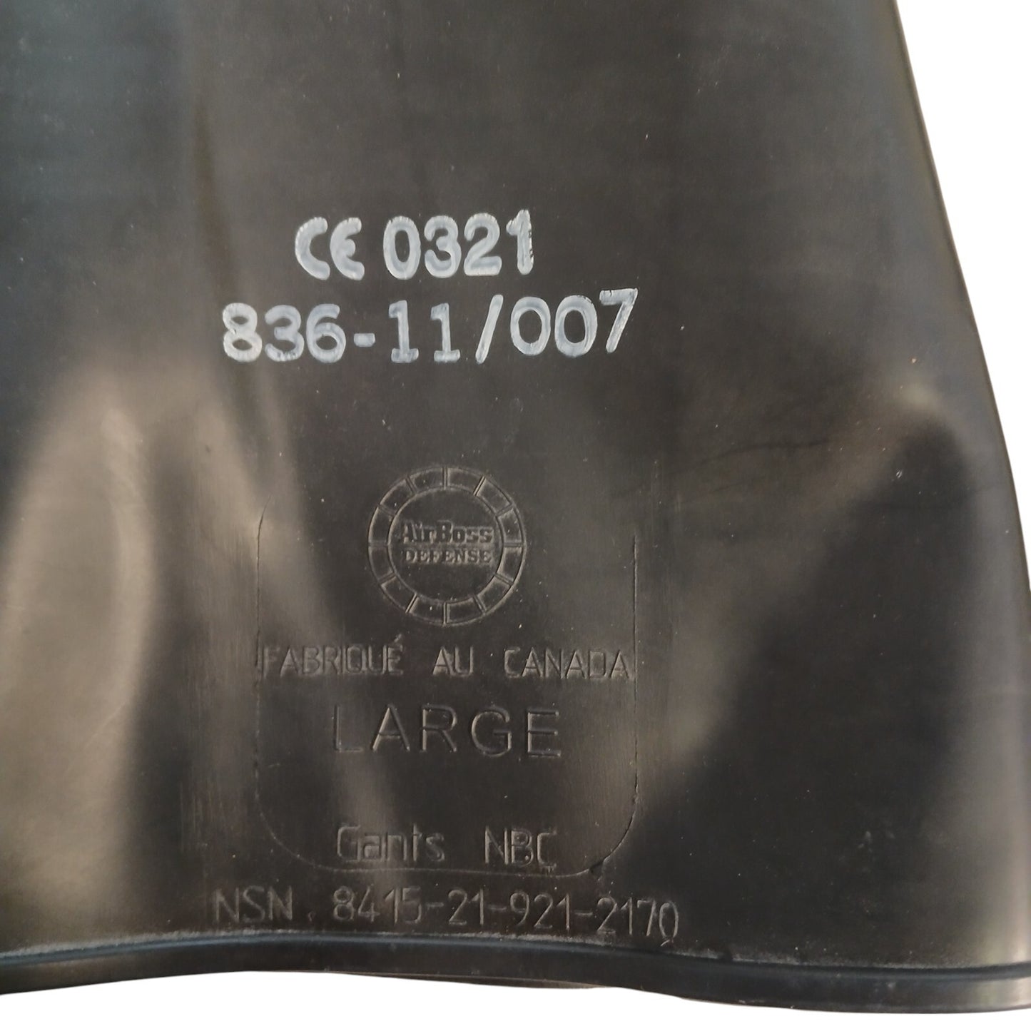 AirBoss Defence NBC Gloves Large CE0321 CBRN Protective Rubber Gauntlet