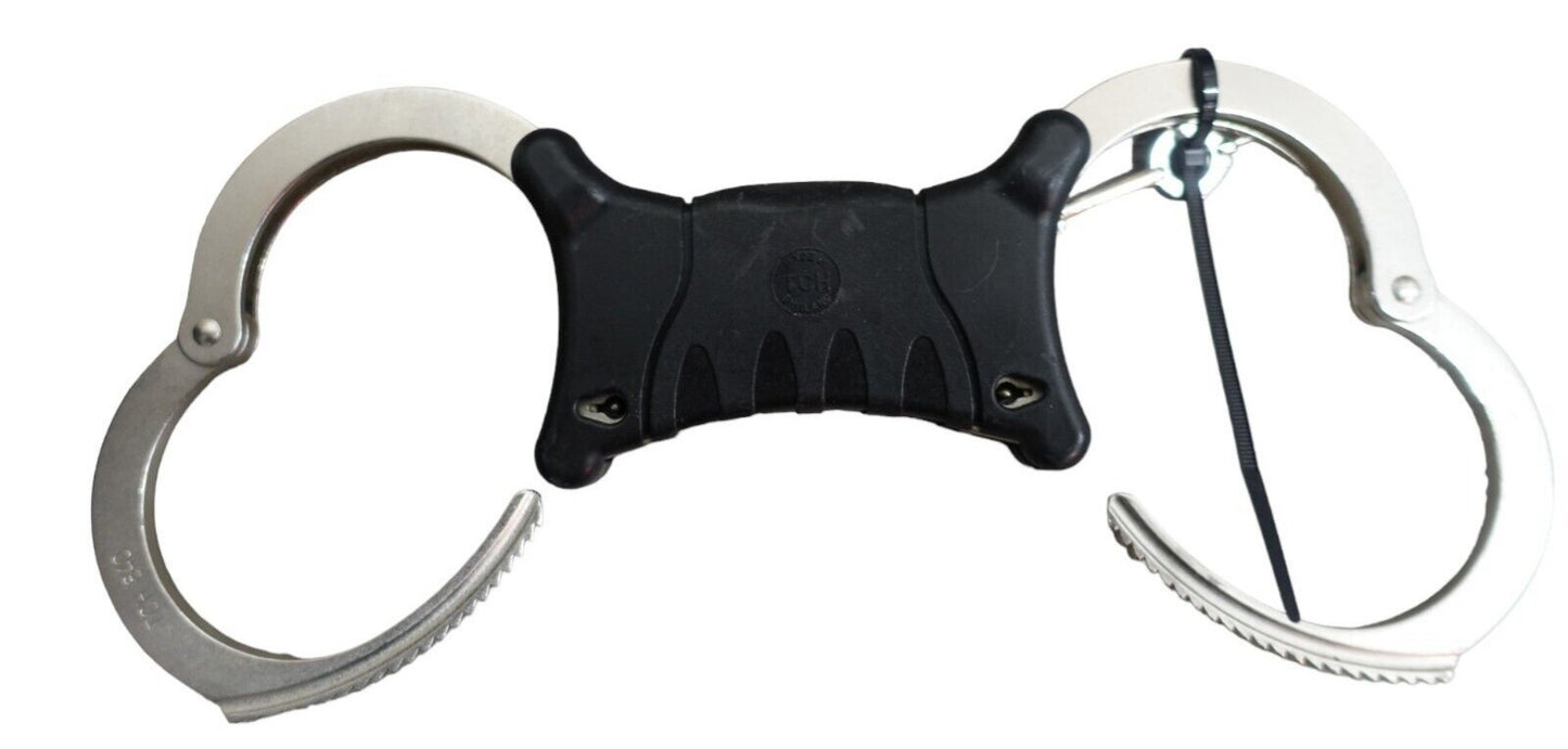 TCH840 Handcuffs Speedcuffs Cuffs Genuine Ex Police Rigid Handcuffs With 1 Key