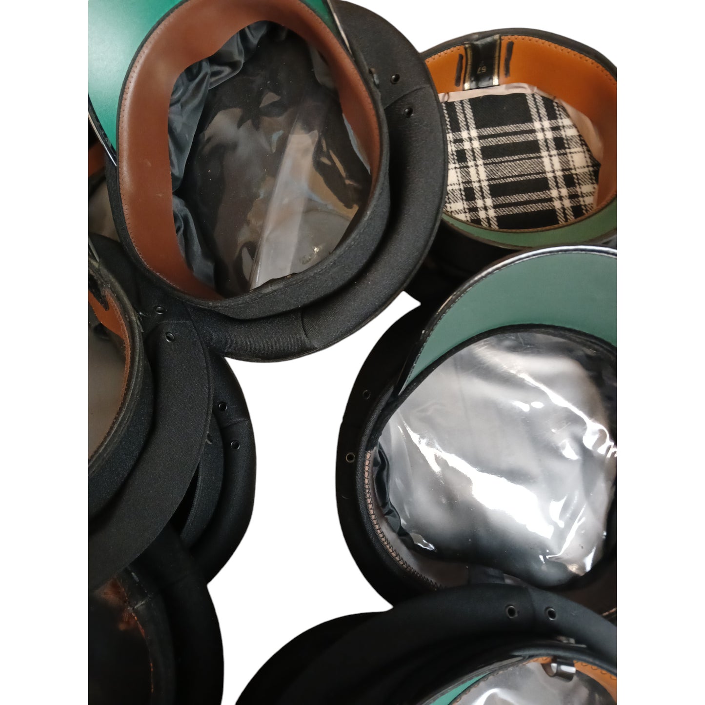 Police Peaked Caps x 10 Bundle Black Ex Police Used Grade B Restoration Upcycle