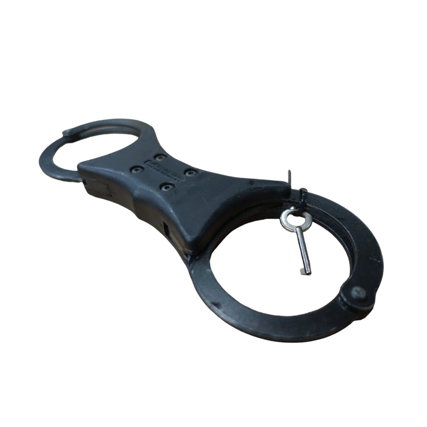 Quik-Kuf Handcuffs Speedcuffs Cuffs Ex Police Rigid Black With 1 Key Like Hiatts