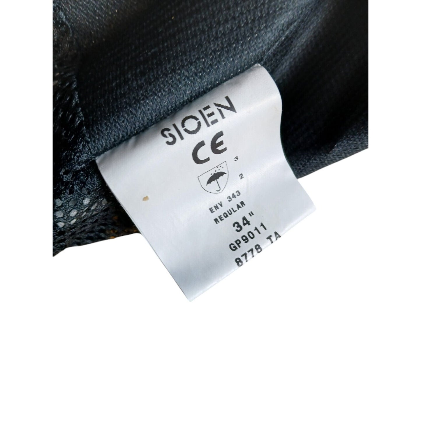 Sioen Black Police Jacket Waterproof Goretex Radio Loop Security Foul Weather