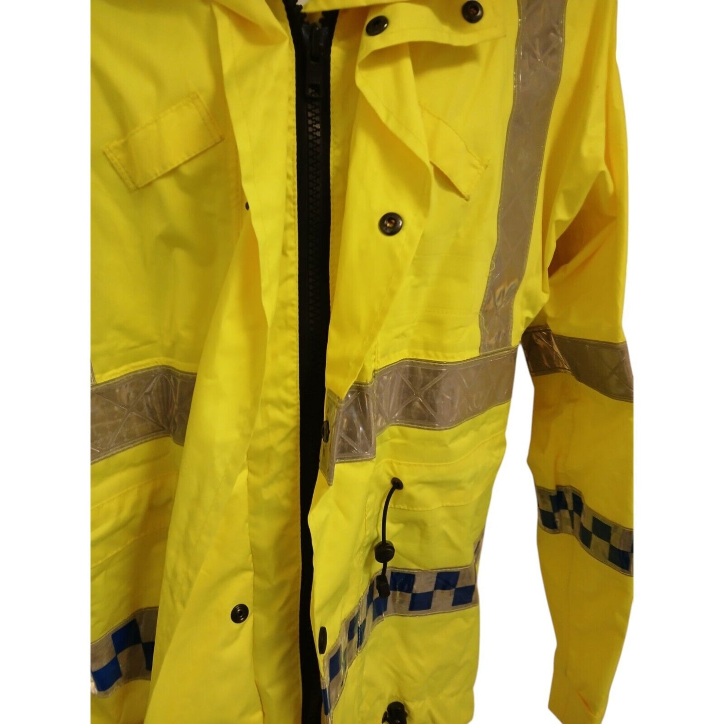 Yaffy Cycling Jacket Hi Vis Hi Viz Waterproof Security Ex Police Emergency Bike