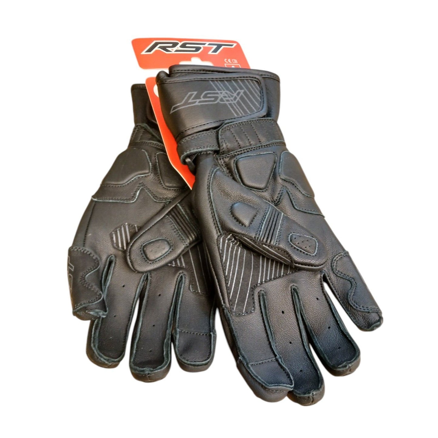 RST Fulcrum Leather Gloves Mens Motorcycle Motorbike Bike Medium Size 9 Black