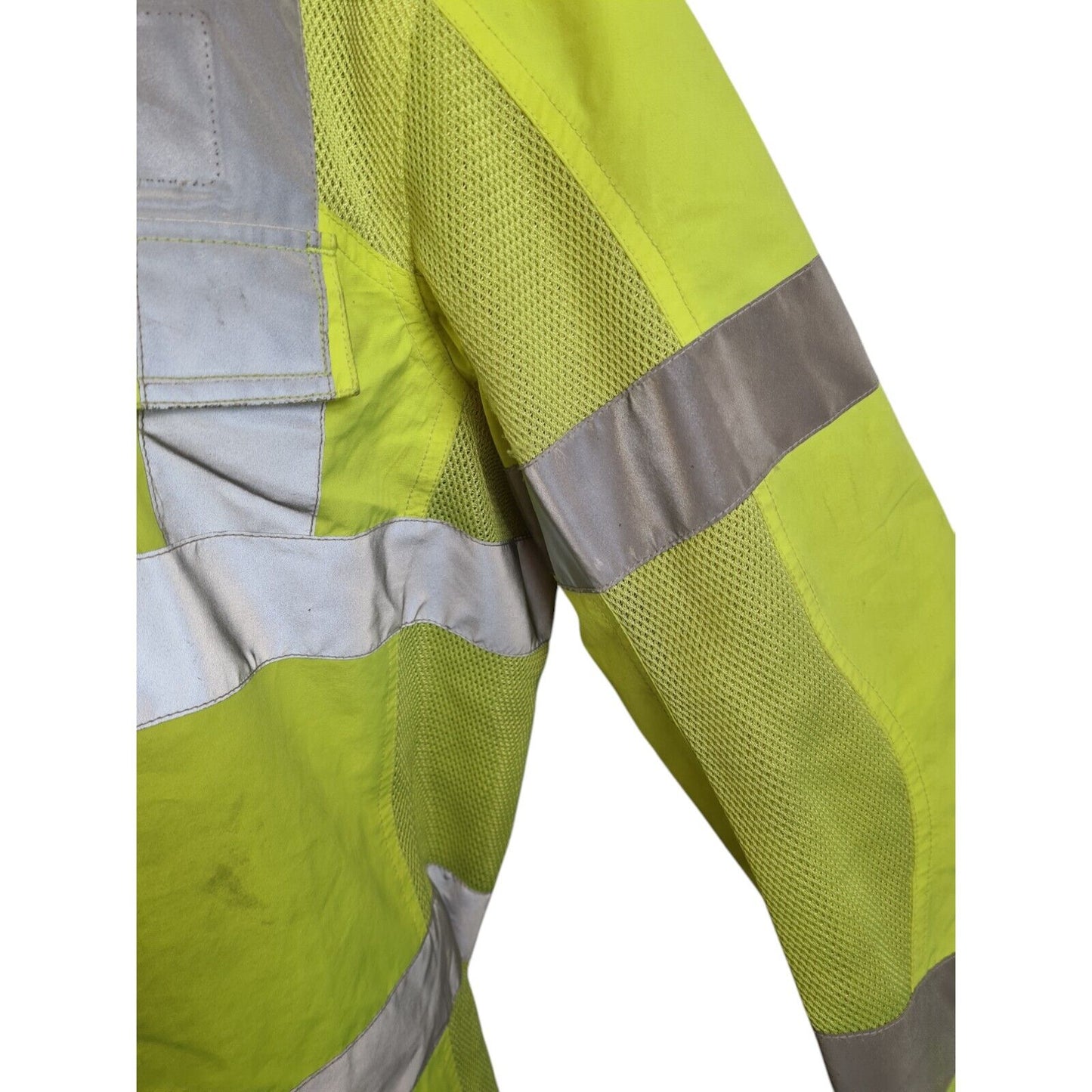 Halvarssons Motorbike Motorcycle Jacket Hi Vis Hi Viz Yellow Coat Winter Police