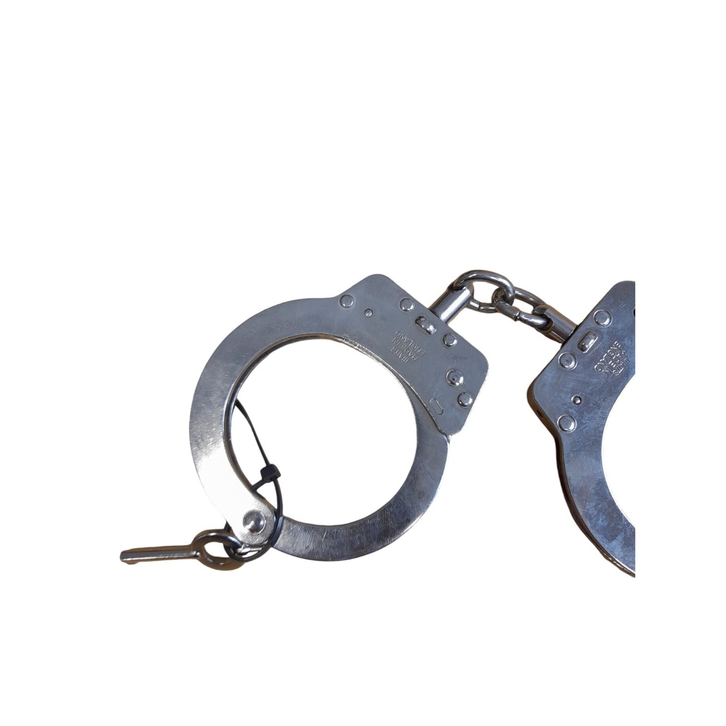 Hiatts Handcuffs Speedcuffs Superior Chain Genuine Ex Police Cuffs With 1 Key