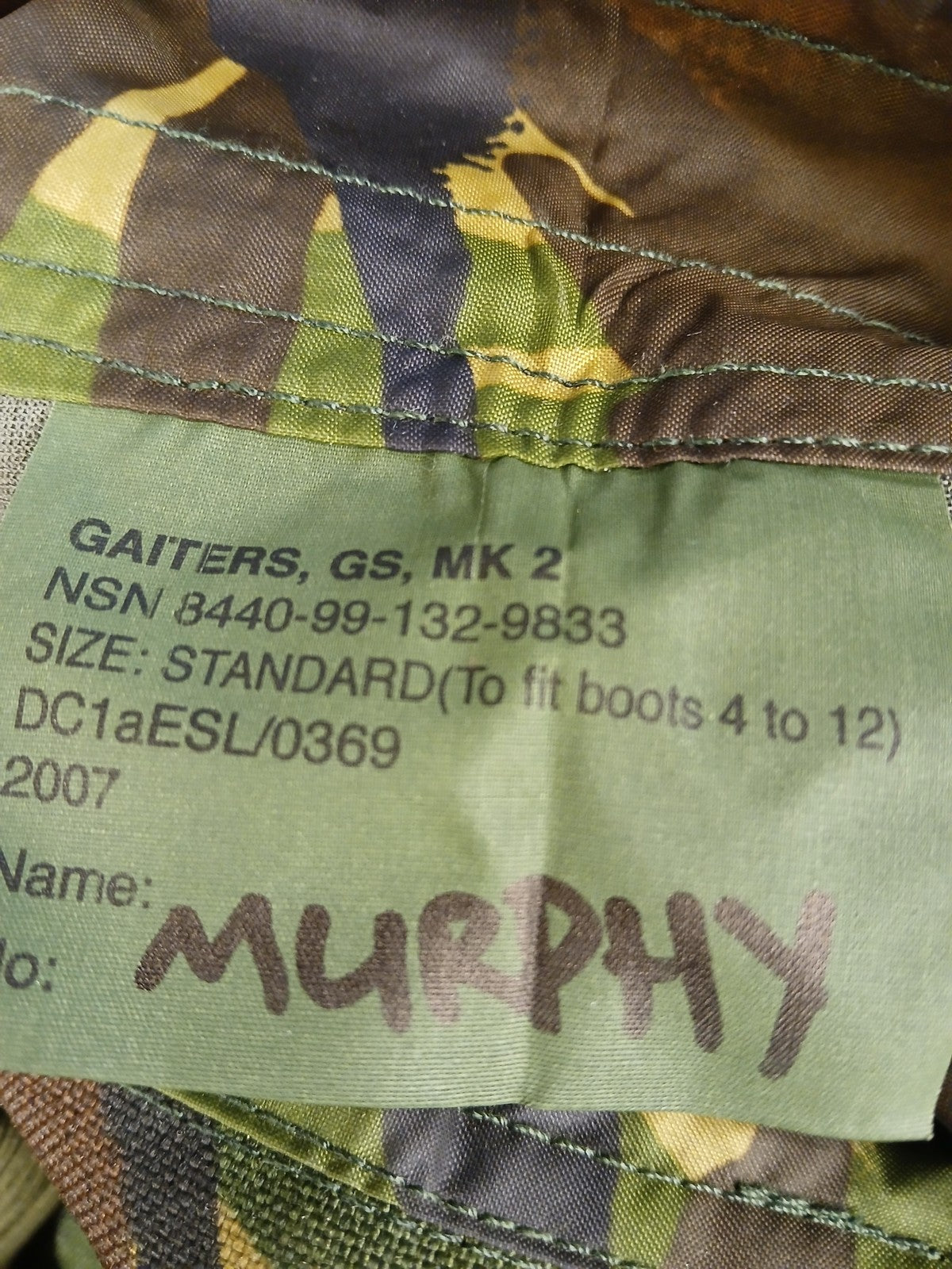 British Army DPM Gaiters GS Woodland Goretex MK2 Standard Camo Waterproof