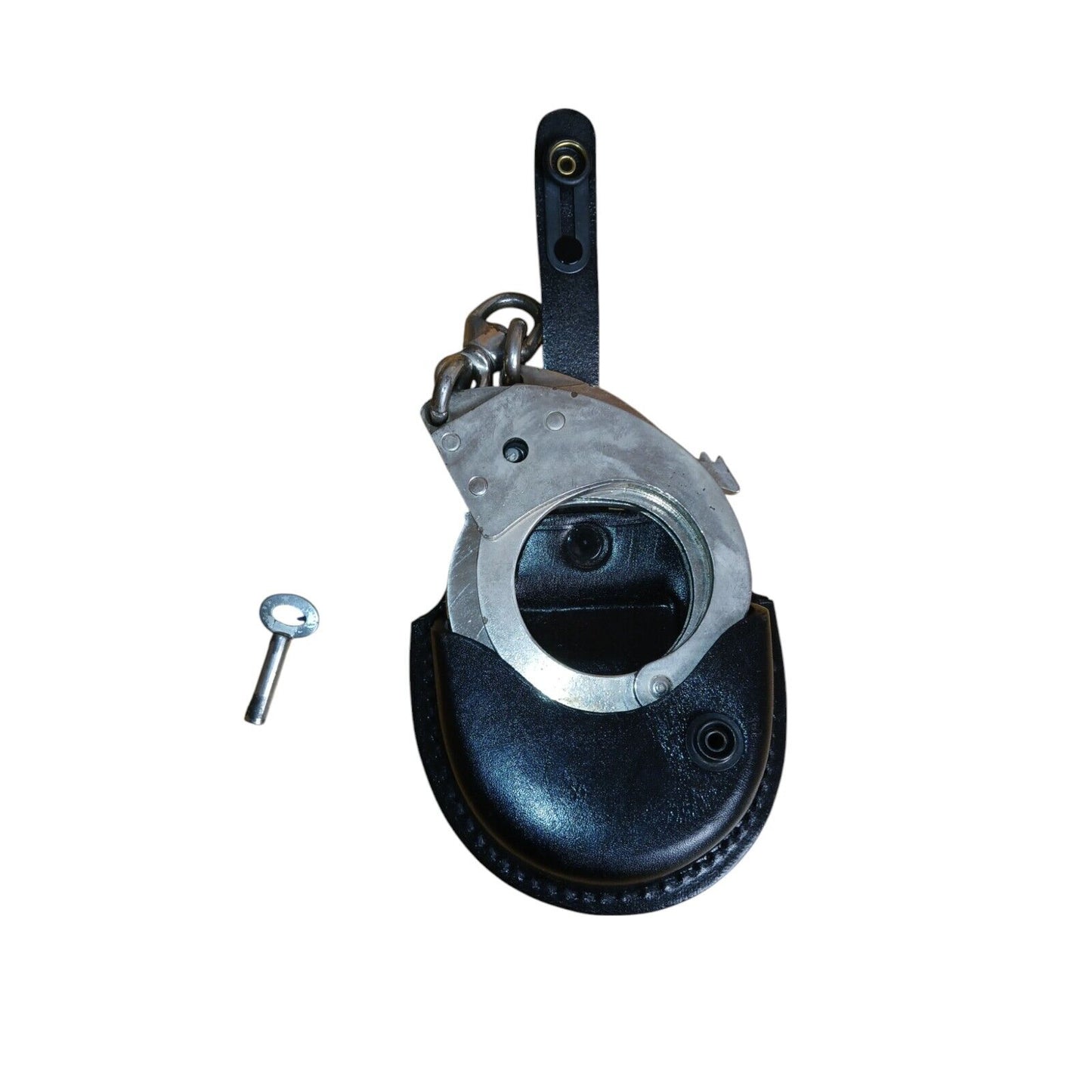 Hiatts 1960 Handcuffs With Pouch Leather Ex Police Vintage Cuffs With Key