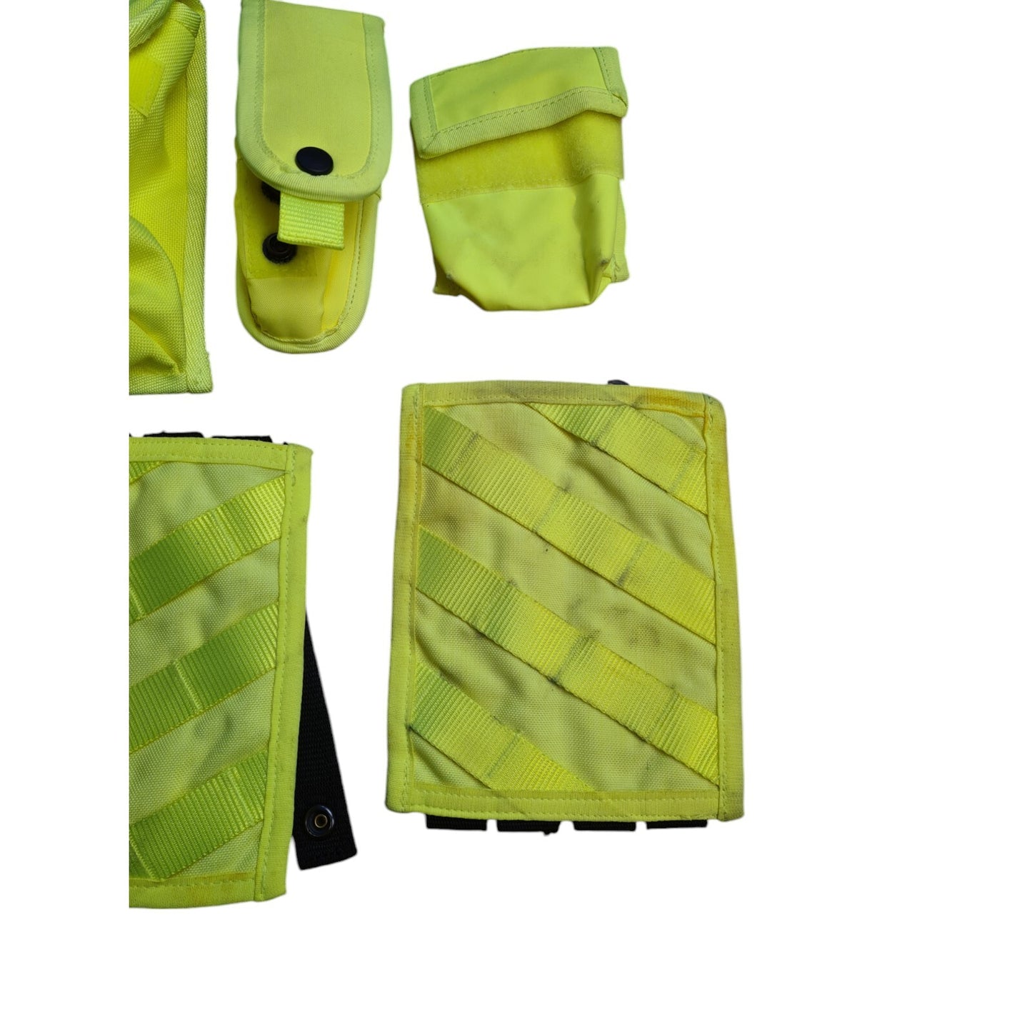 Molle Pouches Bundle x7 Hi Vis Hi Viz Yellow Police Security Airsoft Equipment