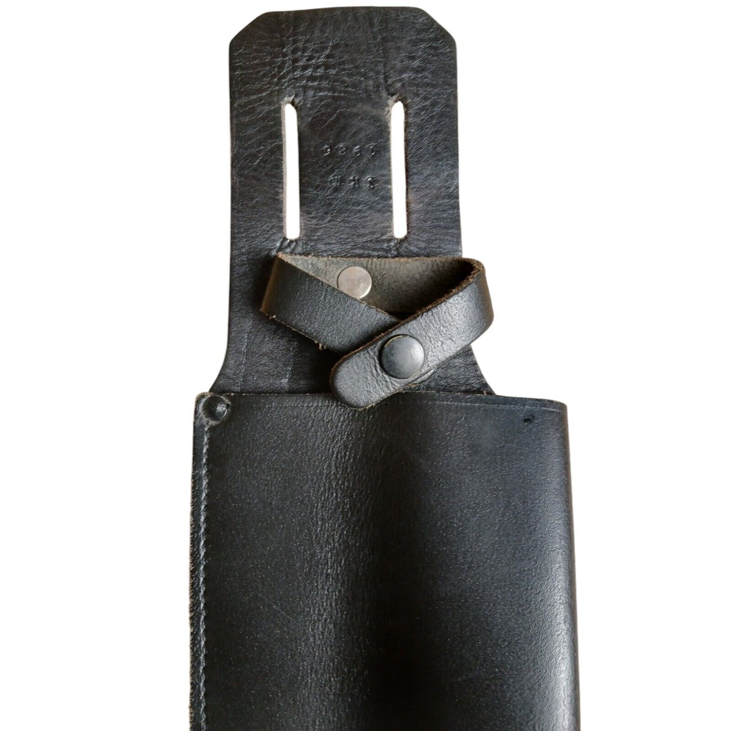 Leather Drop Leg Pouch Belt Loop Black Vintage 1986 Police Western Military