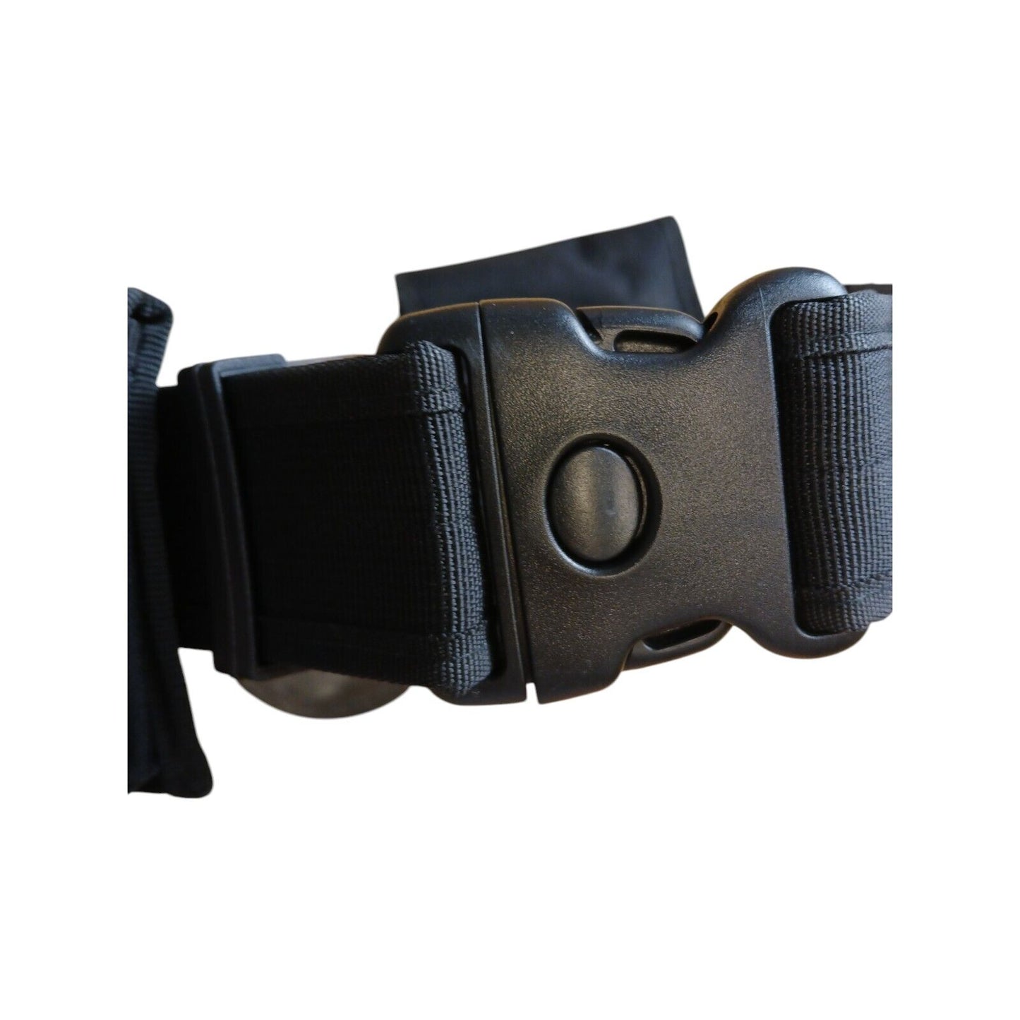 Protec Police Duty Belt With 6 Pouches Attachments Black Security Webbing (I)