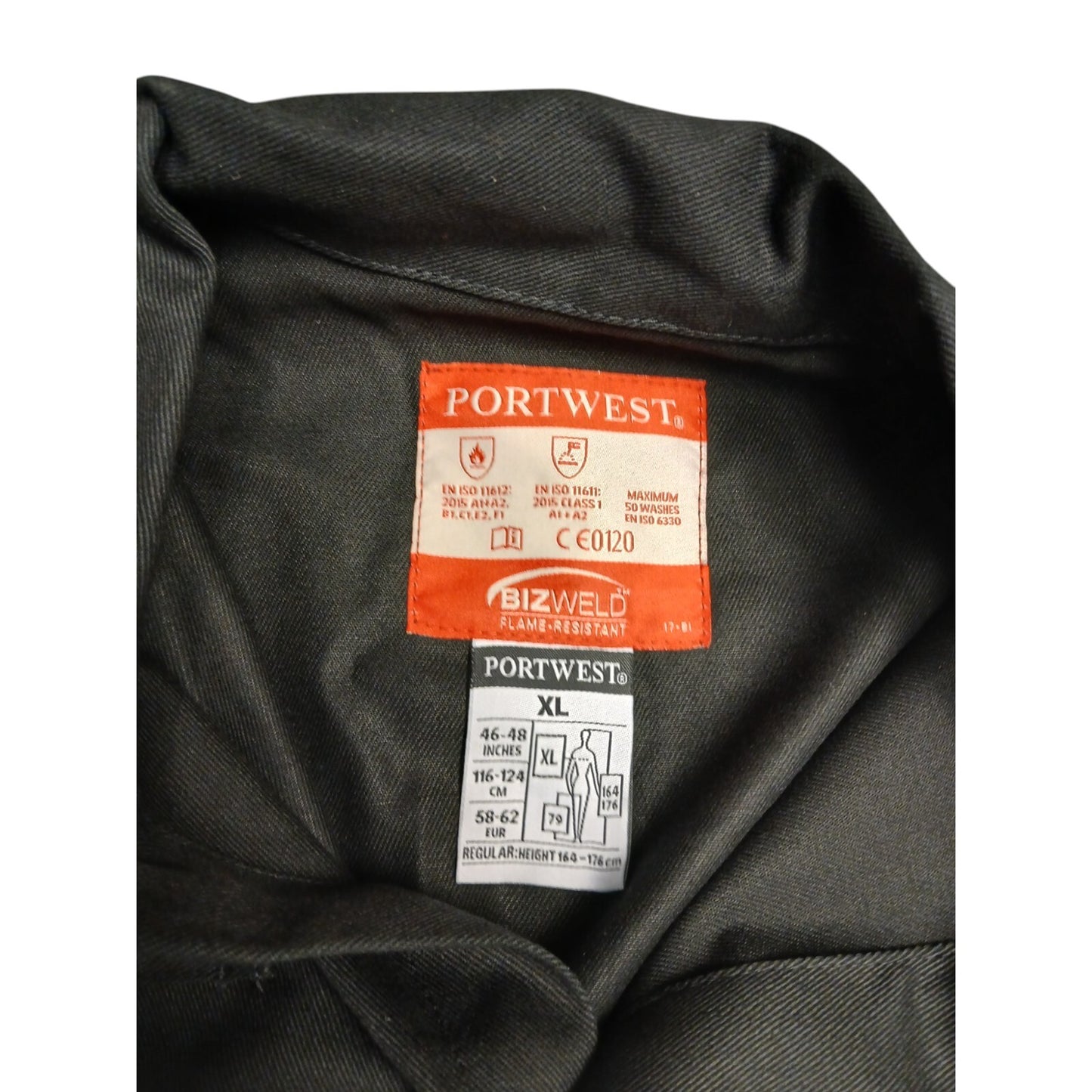 Portwest Bizweld BIZ1 Coverall Black Boiler Suit Flame Resistant FR Workwear New
