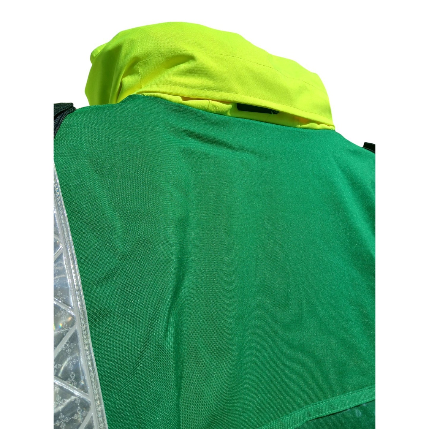 St Johns Ambulance 3/4 Length Jacket Hi Vis Viz Lined Size Medium Green Yellow