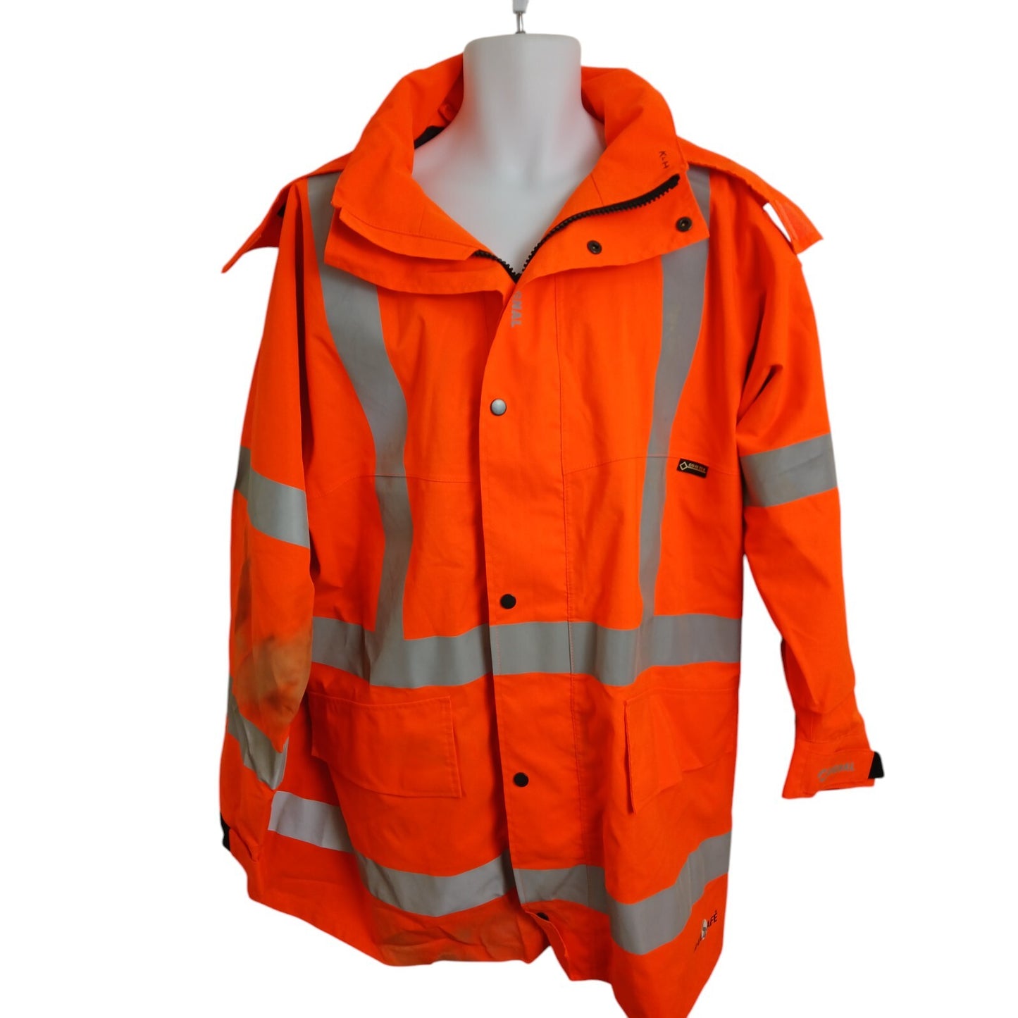Signal Goretex 3/4 Jacket Hi Vis Hi Viz Waterproof Coat Railway Orange Large
