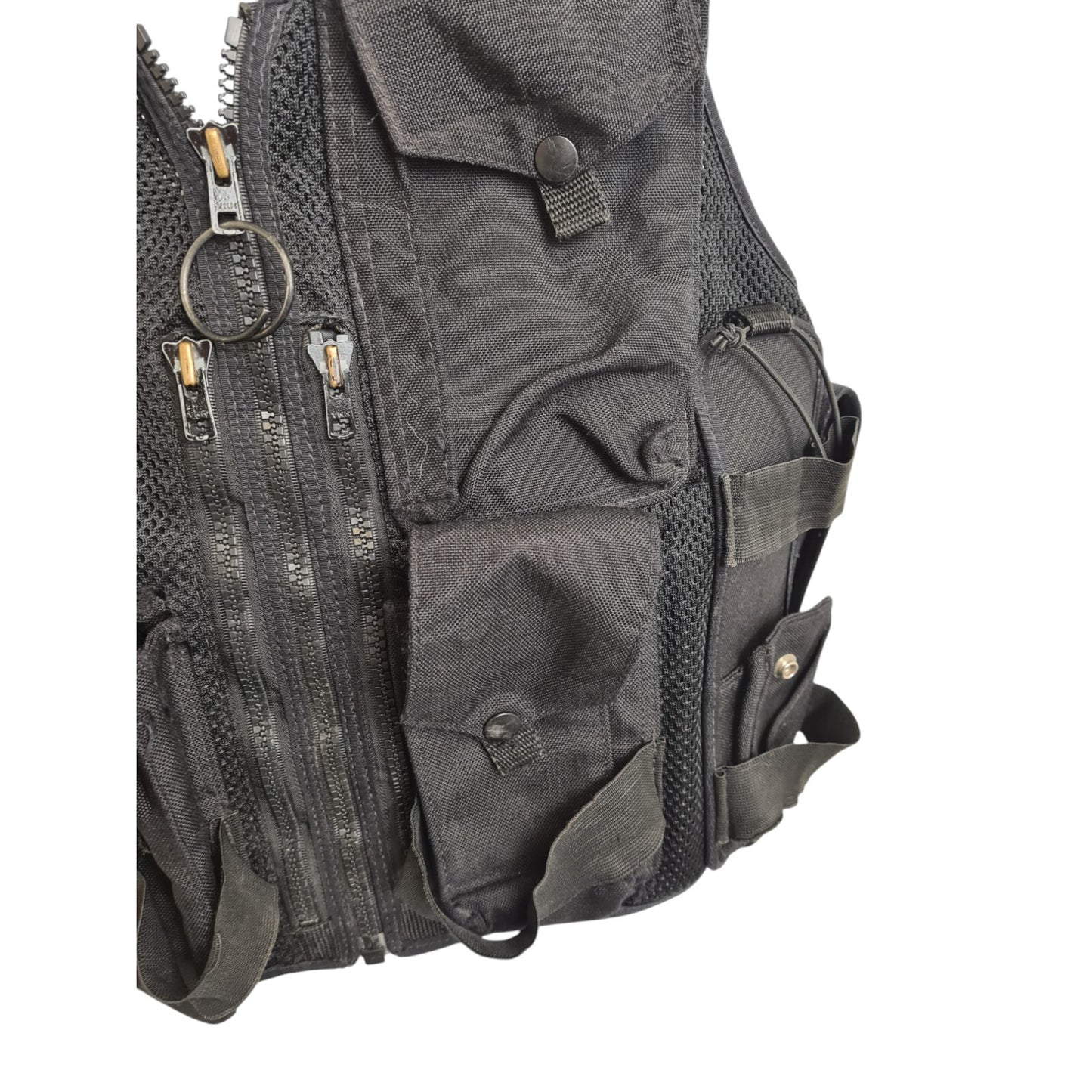 Tactical Vest With Integrated Pouches Adjustable Security Doorman Black Police