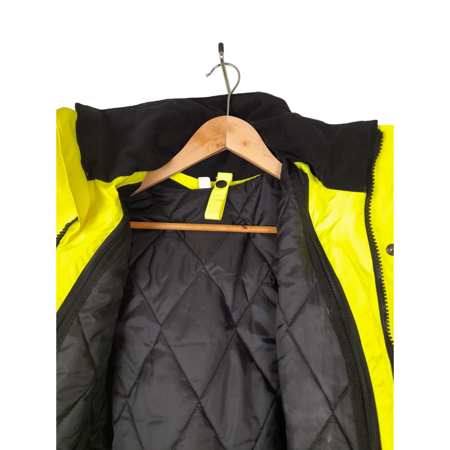 Ex Police Hi Vis 3/4 Length Lined Waterproof Jacket Ilasco Security Emergency