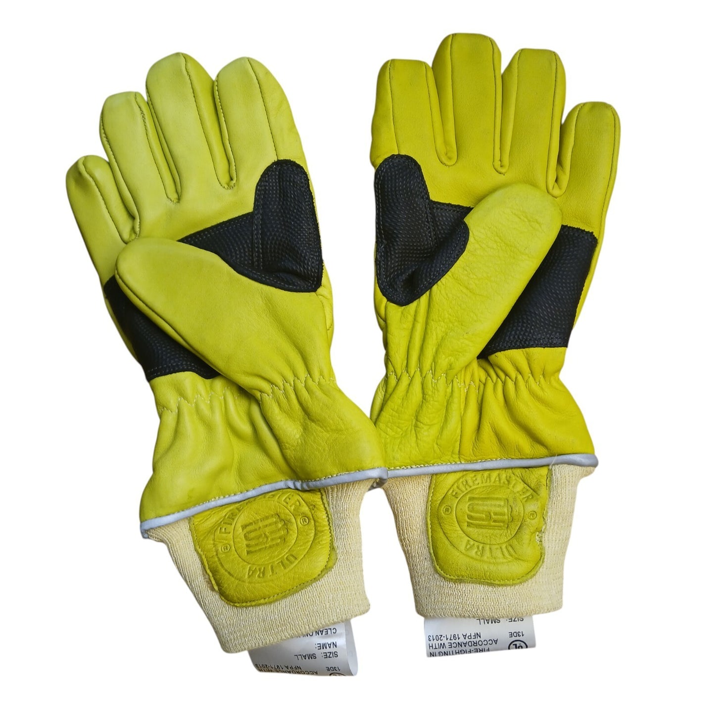 Firemaster Ultra Classic Gloves Pyrohide Leather Ballyclare Small Yellow A Grade