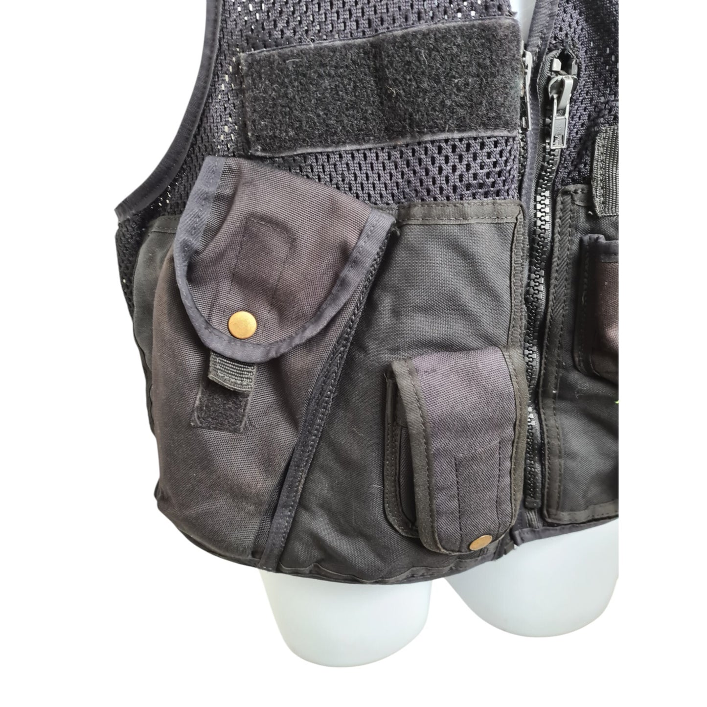 Black Tactical Vest With Integrated Pouches Security Dog Handler Ex Police XL