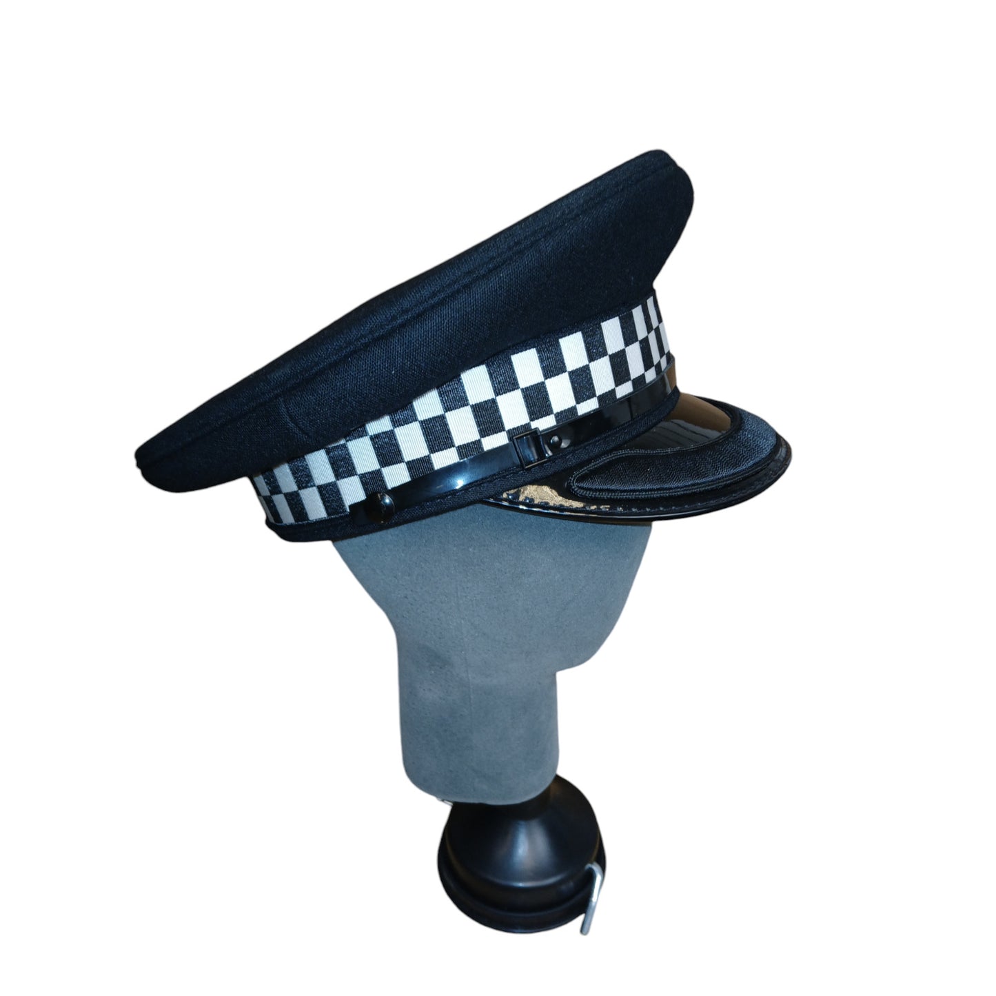 Inspector Peaked Cap Black Melton Wool Top Various Sizes Collector Film Police