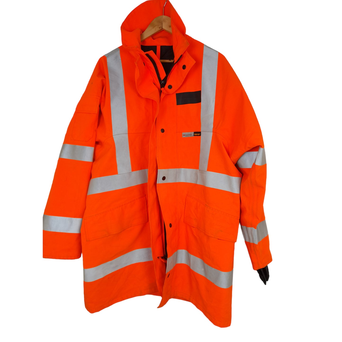Cosalt Goretex Hi Vis Hi Viz 3/4 Jacket HV01 Waterproof Railway Orange Grade B