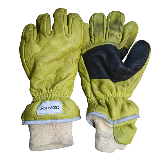 Firemaster Ultra Classic Gloves Pyrohide Leather Ballyclare Small Yellow Grade B