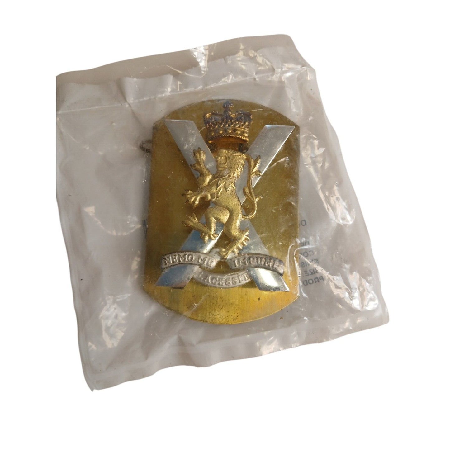 Royal Regiment of Scotland Cap Badge British Military Issue With Backing Plate