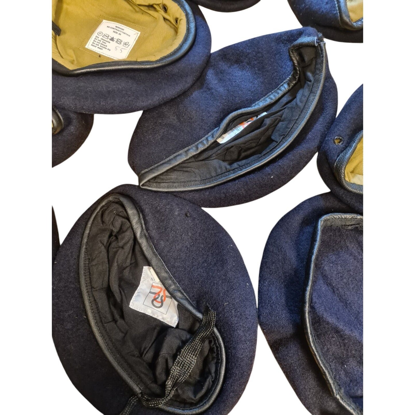Wool Beret Bundle Military Issue Navy Blue x10 Various Sizes Ranks Services (B)