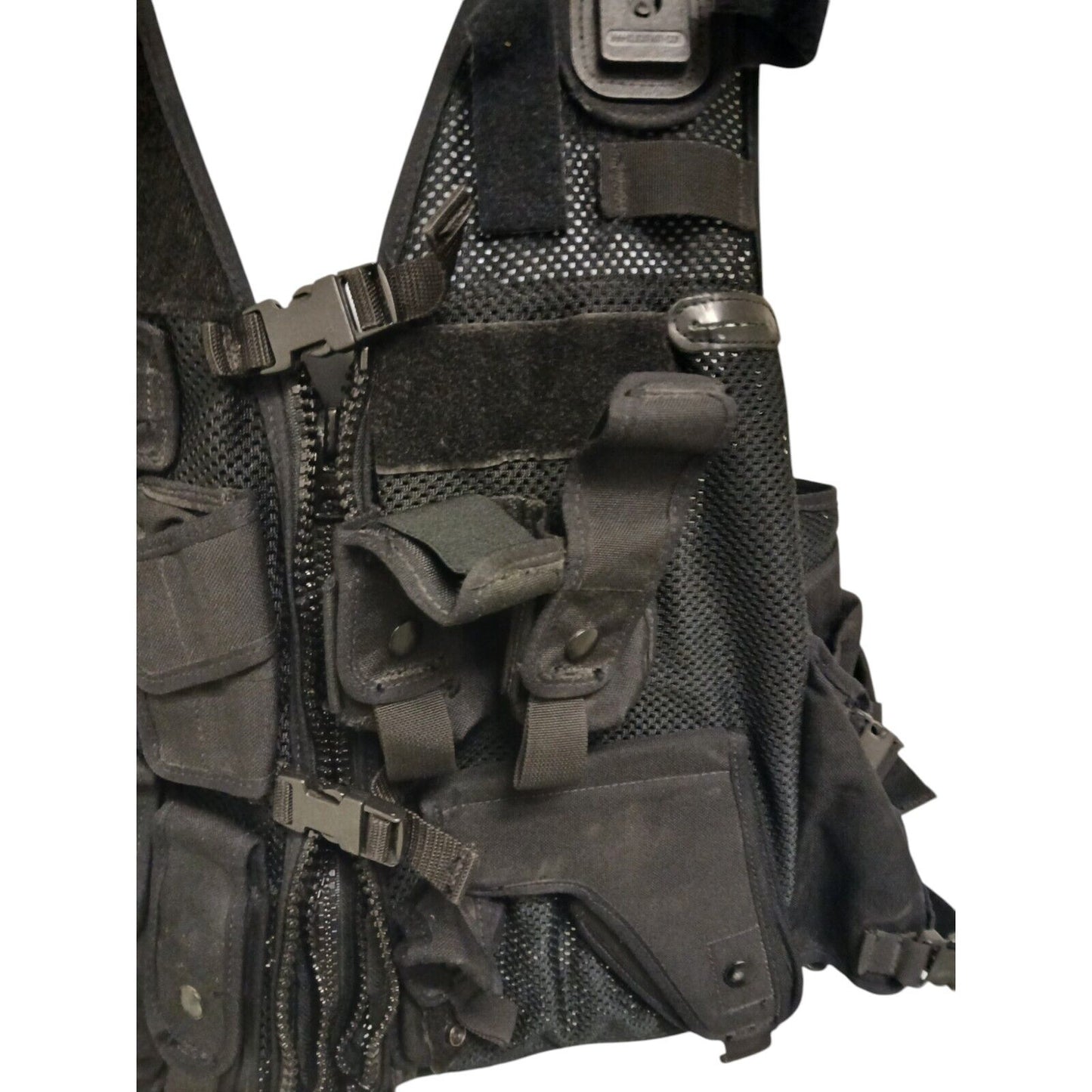 PWL Tactical Vest Police Integrated Pouches Security Airsoft Klickfast Black