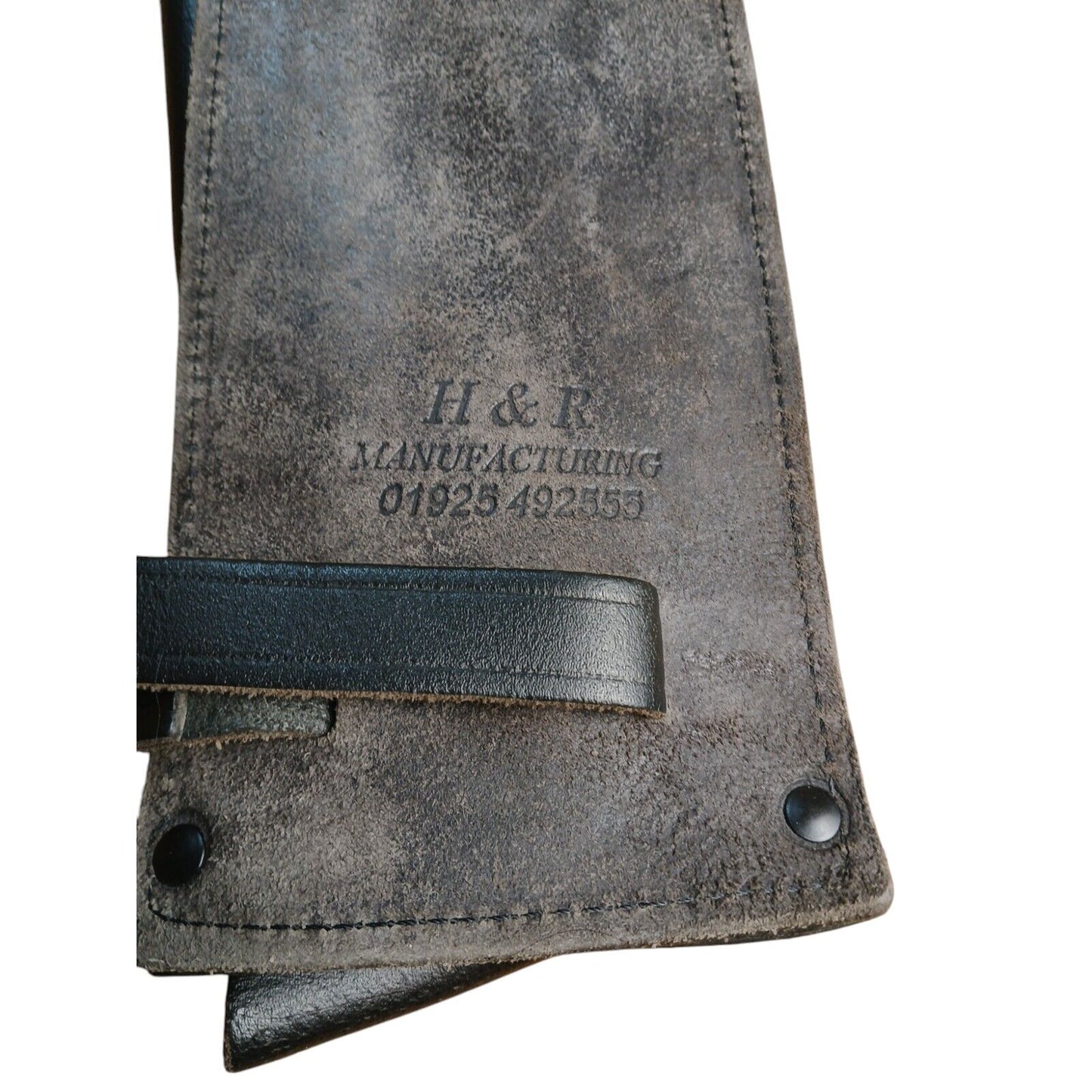 Leather Drop Leg Pouch Belt Loop Black Vintage 1986 Police Western Military