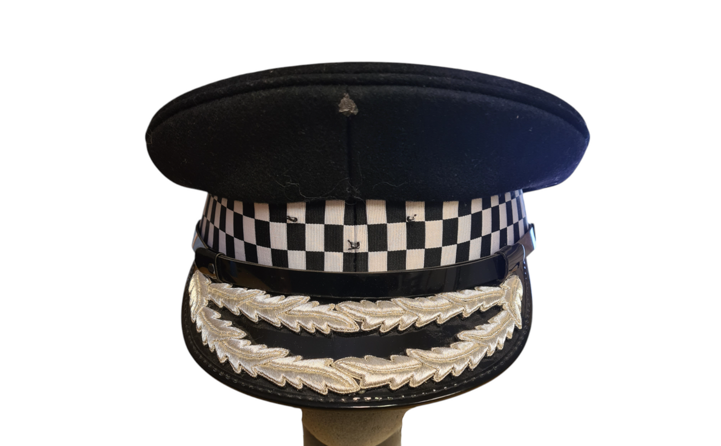 Deputy Assistant Peaked Cap Police Commissioner Double Silver Oak Leaf Size 57