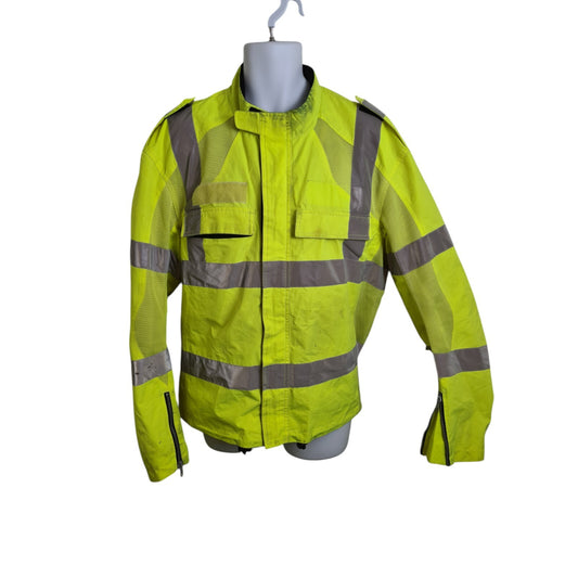 Halvarssons Motorbike Motorcycle Jacket Hi Vis Hi Viz Yellow Coat Winter Police