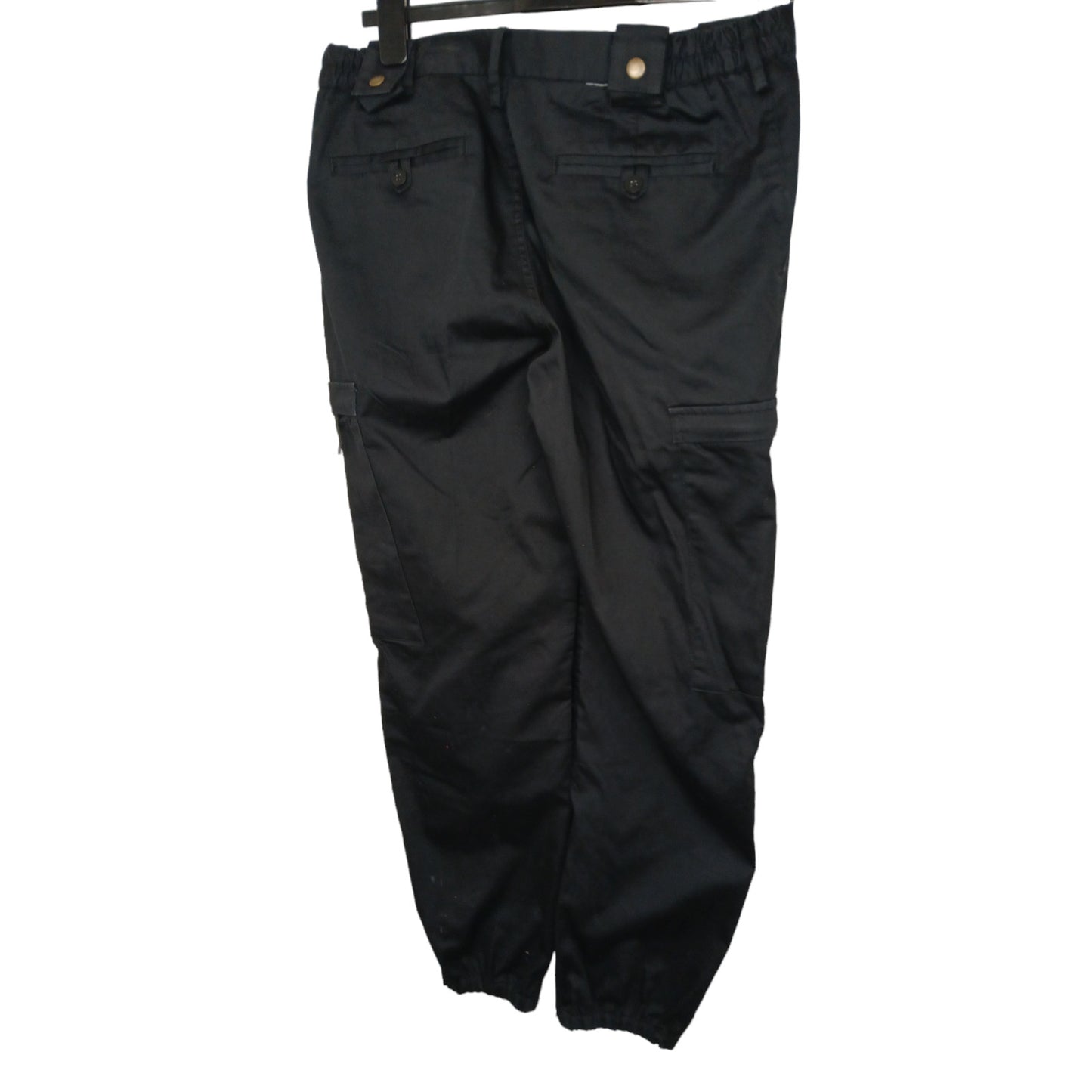 Black Ripstop Combat Trousers Ankle Cuff Ex Police Security Outdoor Pursuits