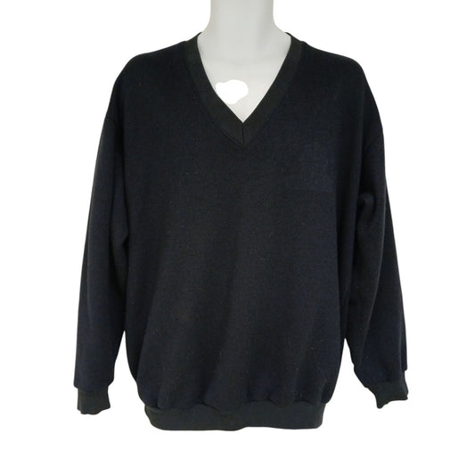 Polartec Jumper Pullover Navy Blue V Neck Large Security Ex police Security