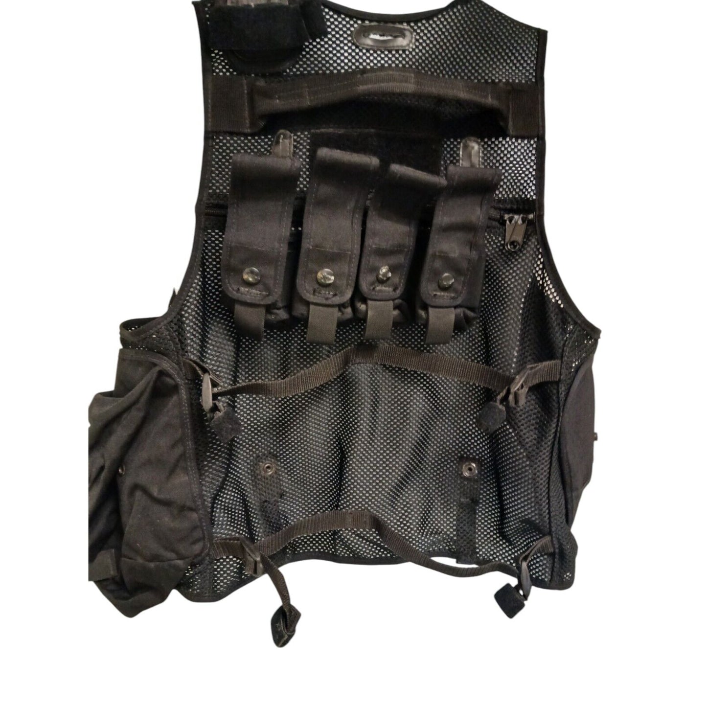 PWL Tactical Vest Police Integrated Pouches Security Airsoft Klickfast Black