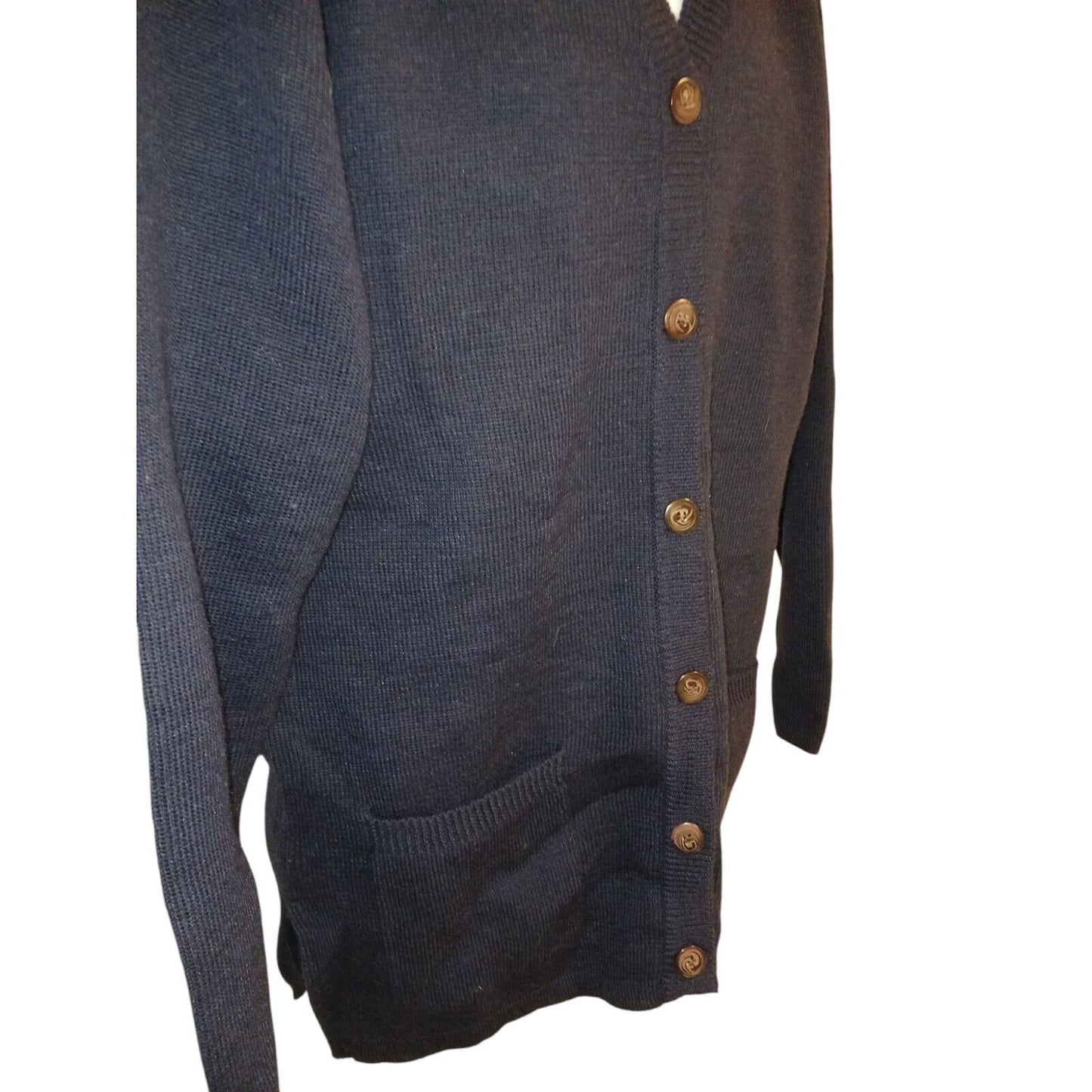 Royal Navy Cardigan Universal Womens Navy Blue Sweater Pullover Military