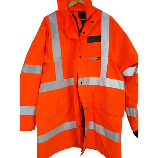 Cosalt Goretex Hi Vis Hi Viz 3/4 Jacket HV01 Waterproof Railway Orange Grade B