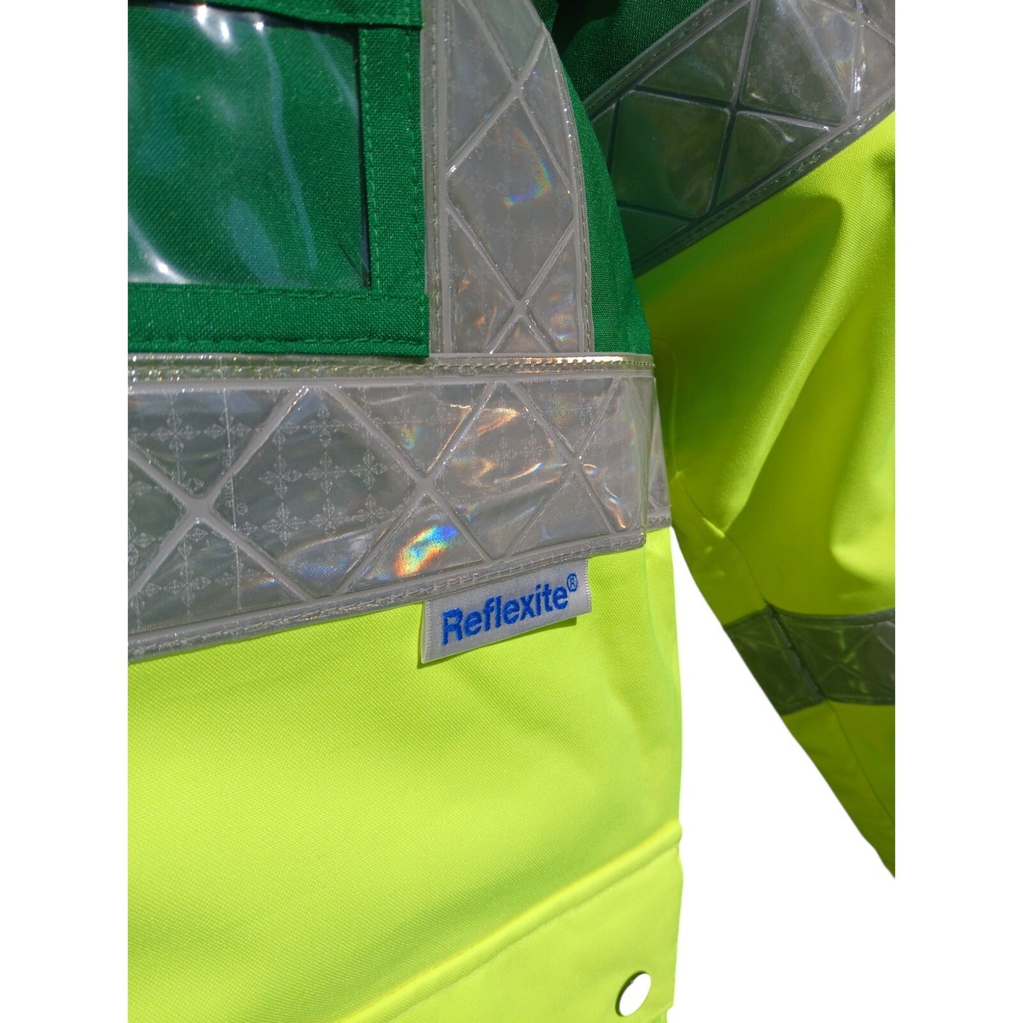 St Johns Ambulance 3/4 Length Jacket Hi Vis Viz Lined Size Medium Green Yellow