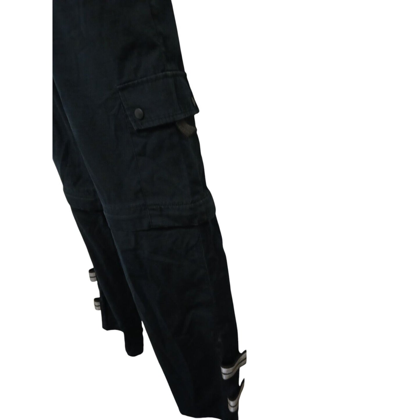 Ripstop Cycling Combat Trousers Black Zip Off Ex Police Mens Cargo Tactical KiT