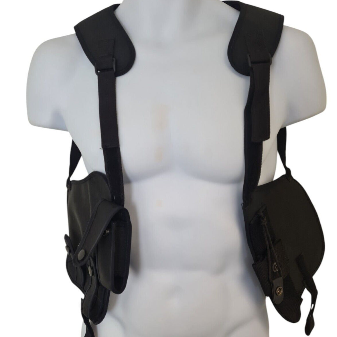 Overt/Covert Shoulder Harness Chest Rig Holster Black Security Adjustable Police
