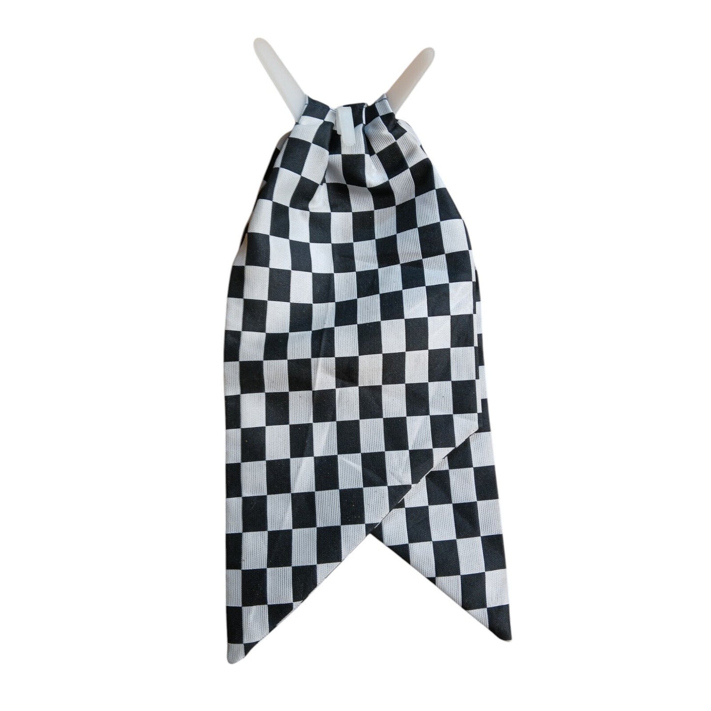 Ex Police Clip On Cravat Ladies Black & White Check Fancy Dress WPC