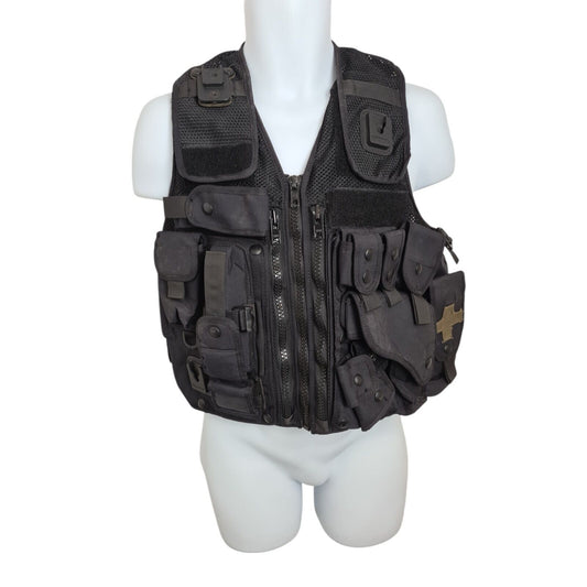PWL Tactical Police Vest Integrated Pouches Security Airsoft Klickfast