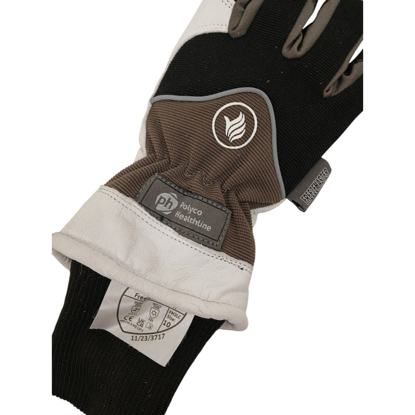 Polyco Freezemaster Pair Gloves Cold Resistant Black White Safety Protection