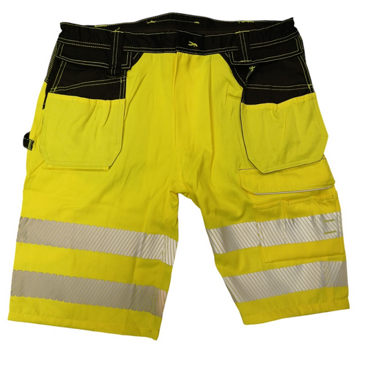 Portwest Work Shorts Hi Viz Vis Yellow Black 38" Reflective Safety Workwear PW34