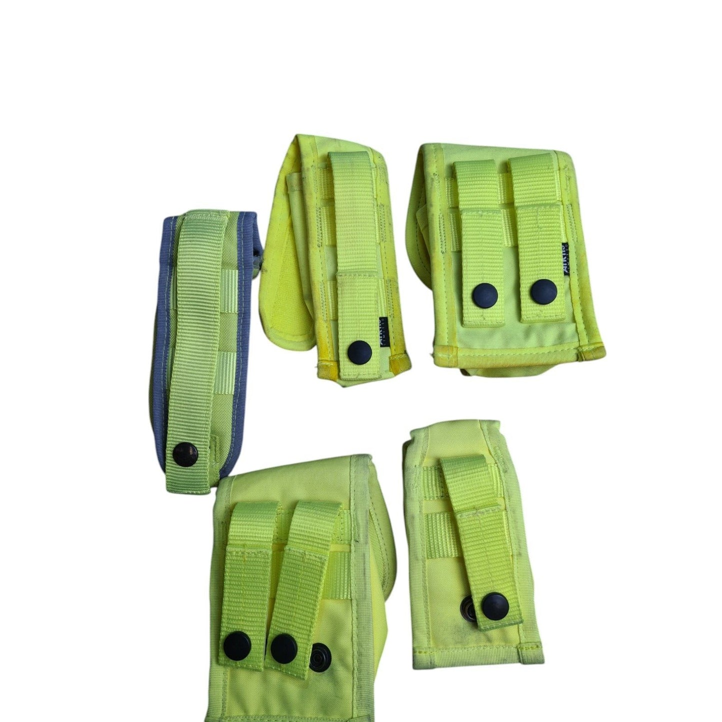 Arktis Molle Pouches Bundle x5 Hi Vis Hi Viz Yellow Police Security B Grade
