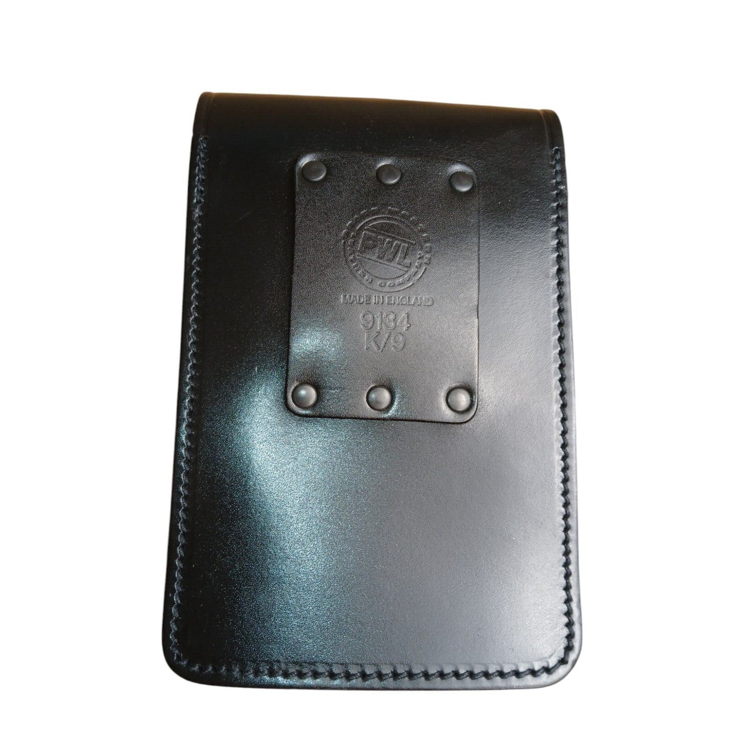 PWL Leather Document Pouch Belt Loop Kit Large Black Security Webbing Ex Police