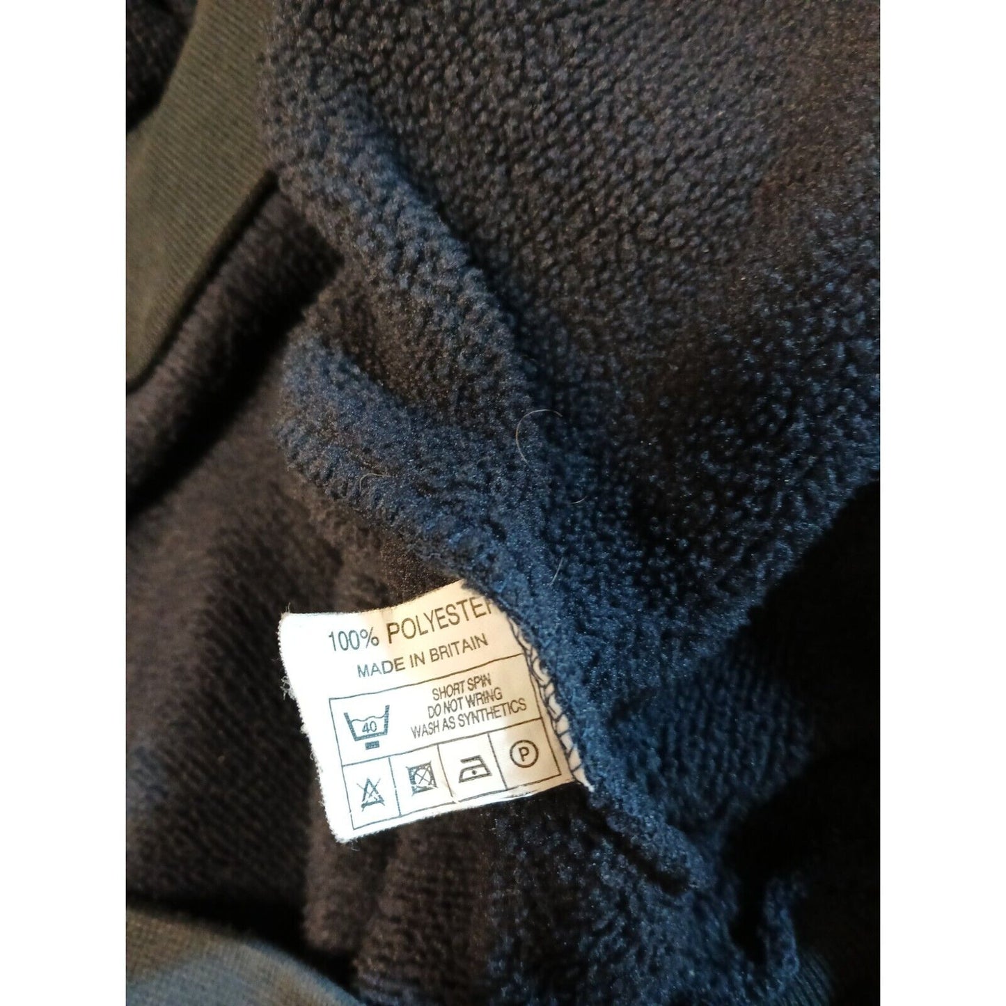 Polartec Jumper Pullover Navy Blue V Neck Large Security Ex police Security